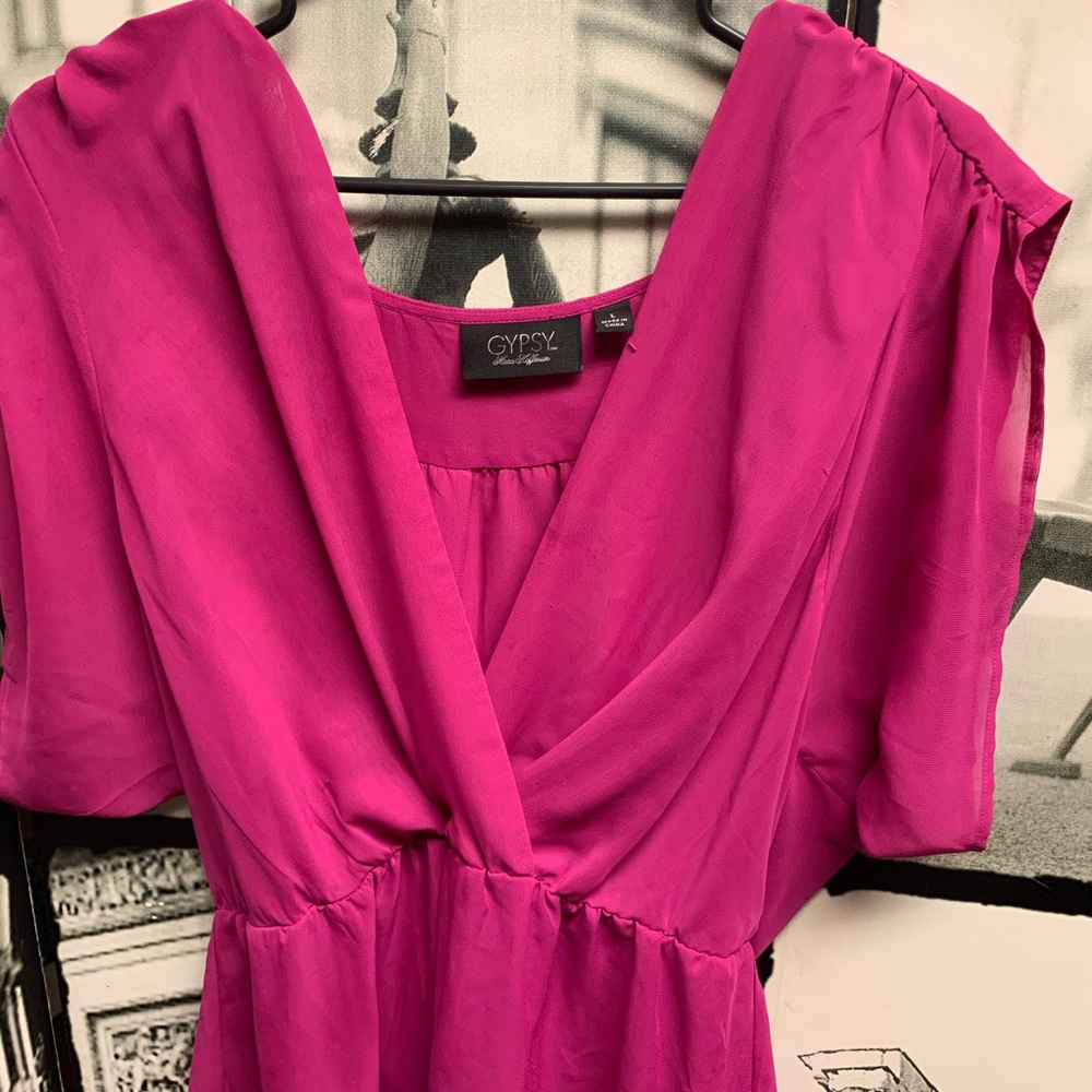 ✨sold!Gypsy by Mara Hoffman vneck peplum tunic …
